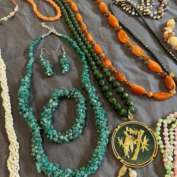 Jewelry mystery Box lot re-seller lot costume fashion semi-precious 11 pieces + - Picture 14 of 17